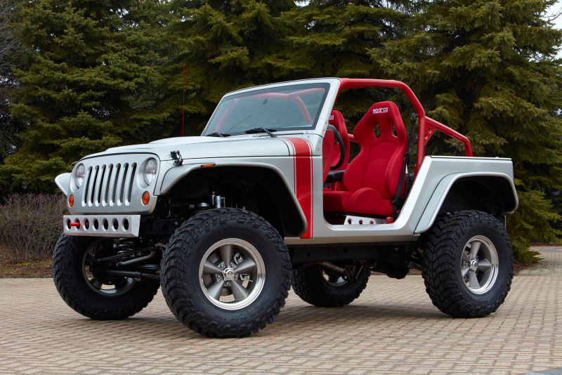 Illustration for article titled Jeep's Mopar-tweaked concepts for "holy week" of offroading